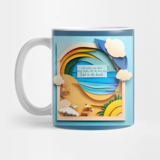 Beach 3d card Mug